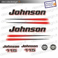 kit di adesivi per motore johnson 115 cv