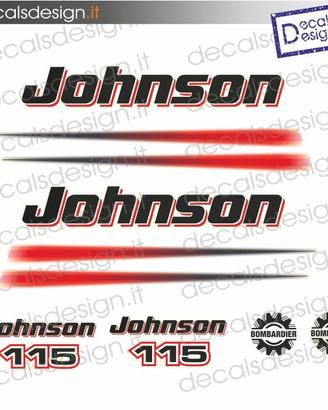kit di adesivi per motore johnson 115 cv