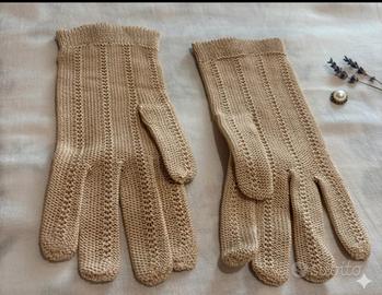 Eleganti Guanti Vintage in Maglia/Uncinetto Color 