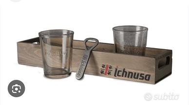 ICHNUSA - Kit birra con vassoio, 2 bicchieri e....