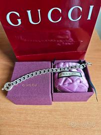 Bracciale Gucci Interlocking in argento NUOVO!!