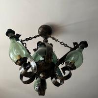 Lampadario in ferro battuto Longobard