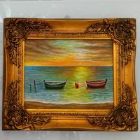 Quadro con cornice in legno 