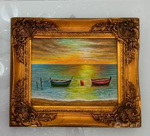 Quadro con cornice in legno 