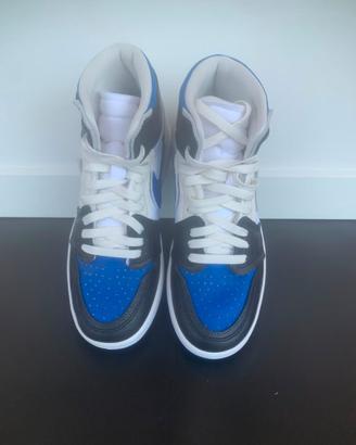 Nike Air Jordan 1 Mid Black Game Royal nuove con s