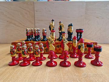 Set Scacchi Matrioska Vintage