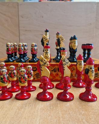 Set Scacchi Matrioska Vintage