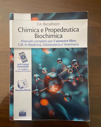 Chimica e Propedeutica Biochimica semestre filtro