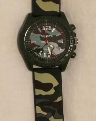 Orologio militare, mimetico verde