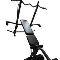 Panca Piana con manubrio e pesi