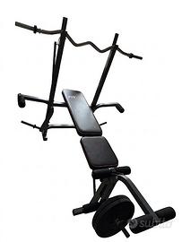 Panca Piana con manubrio e pesi