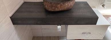 Mobile Bagno antracite/bianco effetto legno