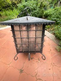 5 Lampadari usati ferro battuto x esterno