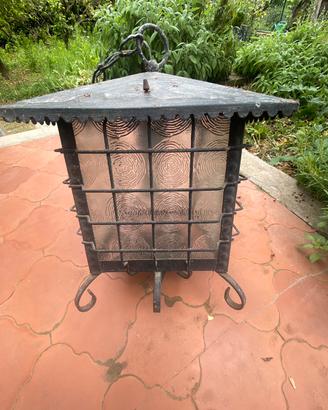 5 Lampadari usati ferro battuto x esterno