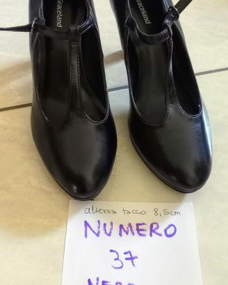 Scarpe Mary Jane T-Strap Graceland Nere 37