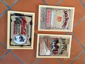 Specchi pubblicitari Jack Daniels Coca Cola