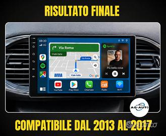 Peugeot 308 KIT COMPLETO Autoradio Android 9 pol.