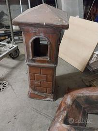 Comignolo a base quadrata in cotto, metà '900