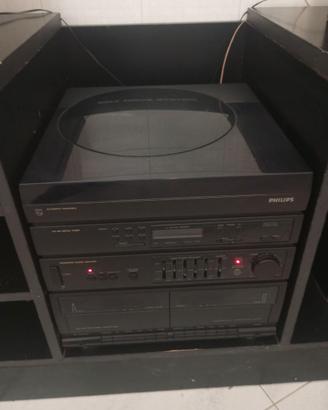 Stereo casse giradischi,cassette e mobile perfetto