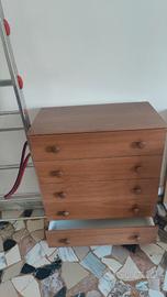 Cassettiera in legno smaltato