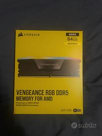 Corsair Vengeance RGB DDR5 64 GB (2×32 GB) 6000 MH