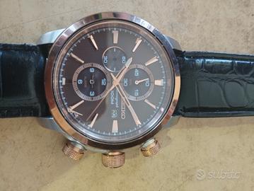 Orologio quarzo seiko sportivo cinturino pelle