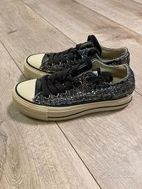 Converse All Star glitter blu originali n. 36