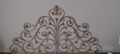 Testiera letto in ferro battuto a mano