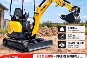 Miniescavatore 18 Quintali Yanmar +3 Benne Omaggio