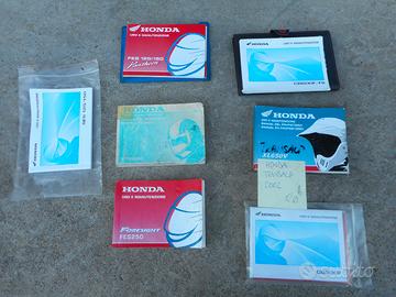 Libretto uso manutenzione honda XL e vari modelli
