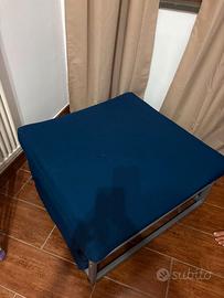 Lettino pieghevole singolo blu