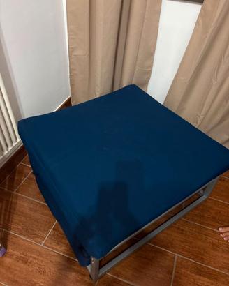 Lettino pieghevole singolo blu