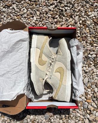 nike dunk low 38 sea glass/buff gold-pale ivory