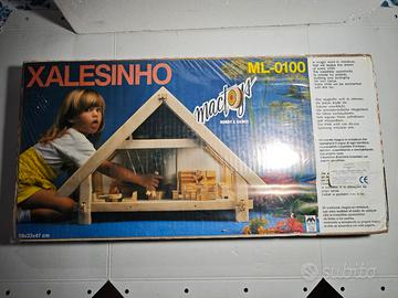 Gioco Costruzioni Vintage anni '90 legno naturale