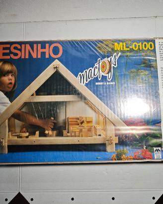 Gioco Costruzioni Vintage anni '90 legno naturale