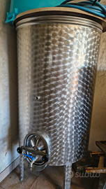 Serbatoio inox alimentare per vino 500 L con porte