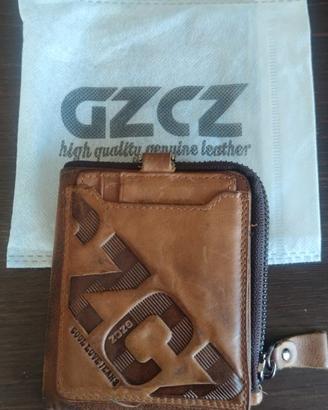 portafoglio uomo in vera pelle stile motociclista