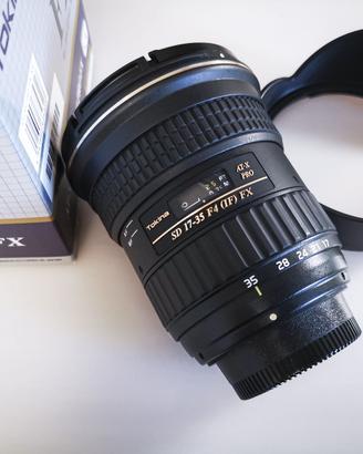 Grandangolare Tokina 17-35 f4 Nikon FX come nuovo