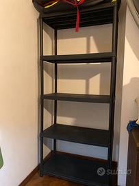 Scaffale nero in plastica – Impilabile