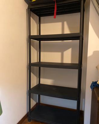 Scaffale nero in plastica – Impilabile