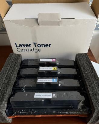 Set 4 Toner Compatibili HP 220A con Chip 4302/4202