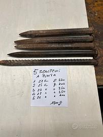 5 scalpelli a punta