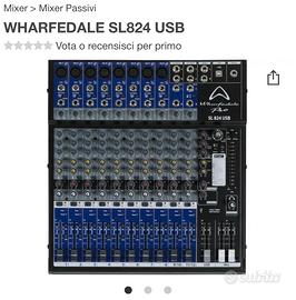 MIXER AUDIO Wharfedale sl824 usb