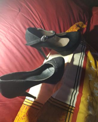 scarpe con zeppa camoscio numero 37