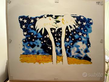 Mario schifano - serigrafia materica - 120x100