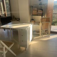 tavolo a ribalta Ikea bianco nuovo
