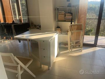 tavolo a ribalta Ikea bianco nuovo