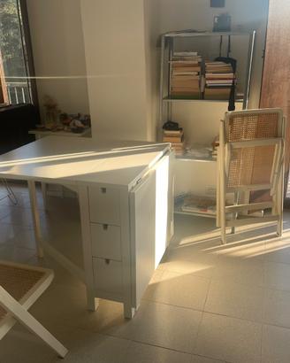 tavolo a ribalta Ikea bianco nuovo