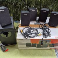 5 casse audio con impianto