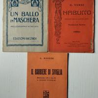 Tre Libretti antichi d’opera lirica G. Verdi-G. Ro